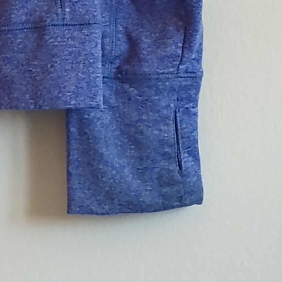 Victoria's Secret Pink Blue Spellout Athletic 1/4 Zip Pullover Size Medium - Picture 6 of 9